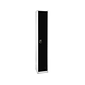AdirOffice 72 1-Compartment Steel Tier Key Lock Black Storage Locker (629-201-BLK)