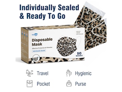 WeCare 3-ply Disposable Face Mask, Adult, Jaguar, 50/Box (WMN100087)