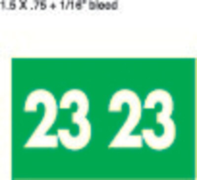 Medical Arts Press ColRTab Compatible Year Sheet Labels; 2023, Green, 250/Pack (3267123)