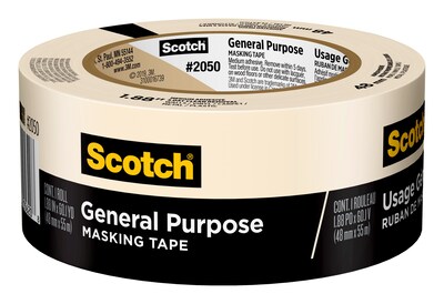 Scotch® General Purpose Masking Tape, Tan, 1.88 in x 60.1 yd (2050-48MP)