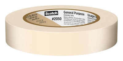 Scotch® General Purpose Masking Tape, Tan, 0.94 in x 60.1 yd (2050-24AP)