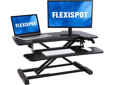 FlexiSpot AlcoveRiser 5-20 Standing Desk Converter, Black (M732-E)