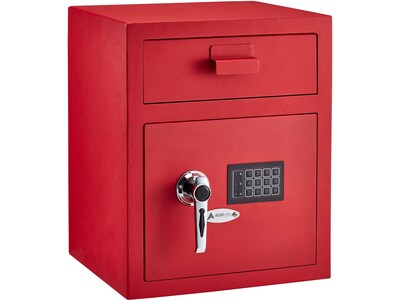 AdirOffice Steel Depository Safe with Digital Lock, 1.1 cu. ft. (670-200-RED)