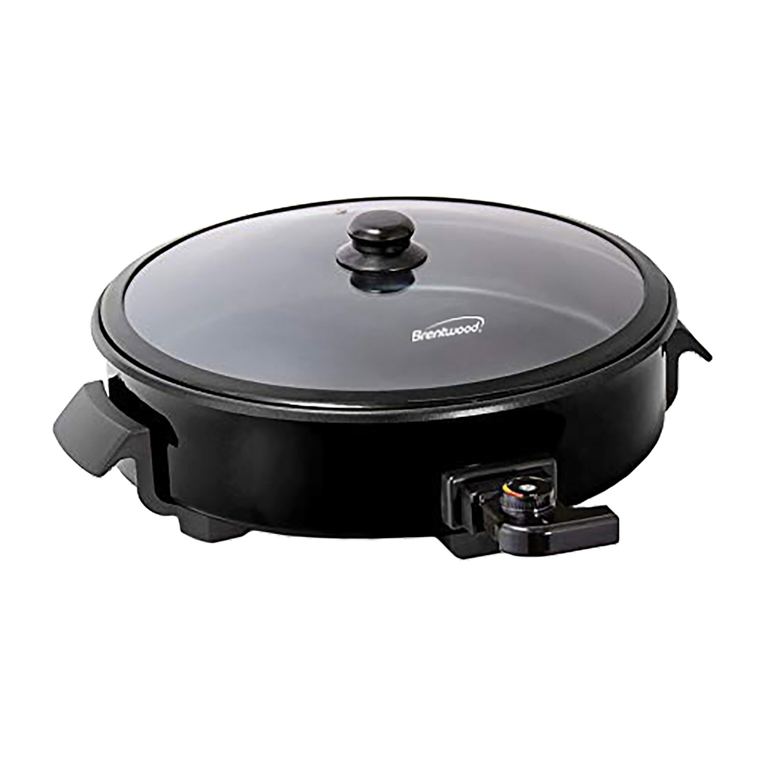 Brentwood Appliances 12-Inch Round Nonstick Electric Skillet with Vented Glass Lid (SK-67BK)