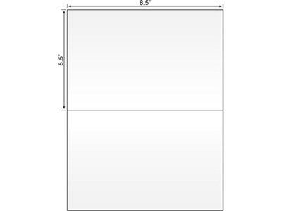 ID Images Laser Media Label, 5.5 x 8.5, White, 2 Labels/Sheet, 250 Sheets/Set, 4 Sets/Carton (LB850550)