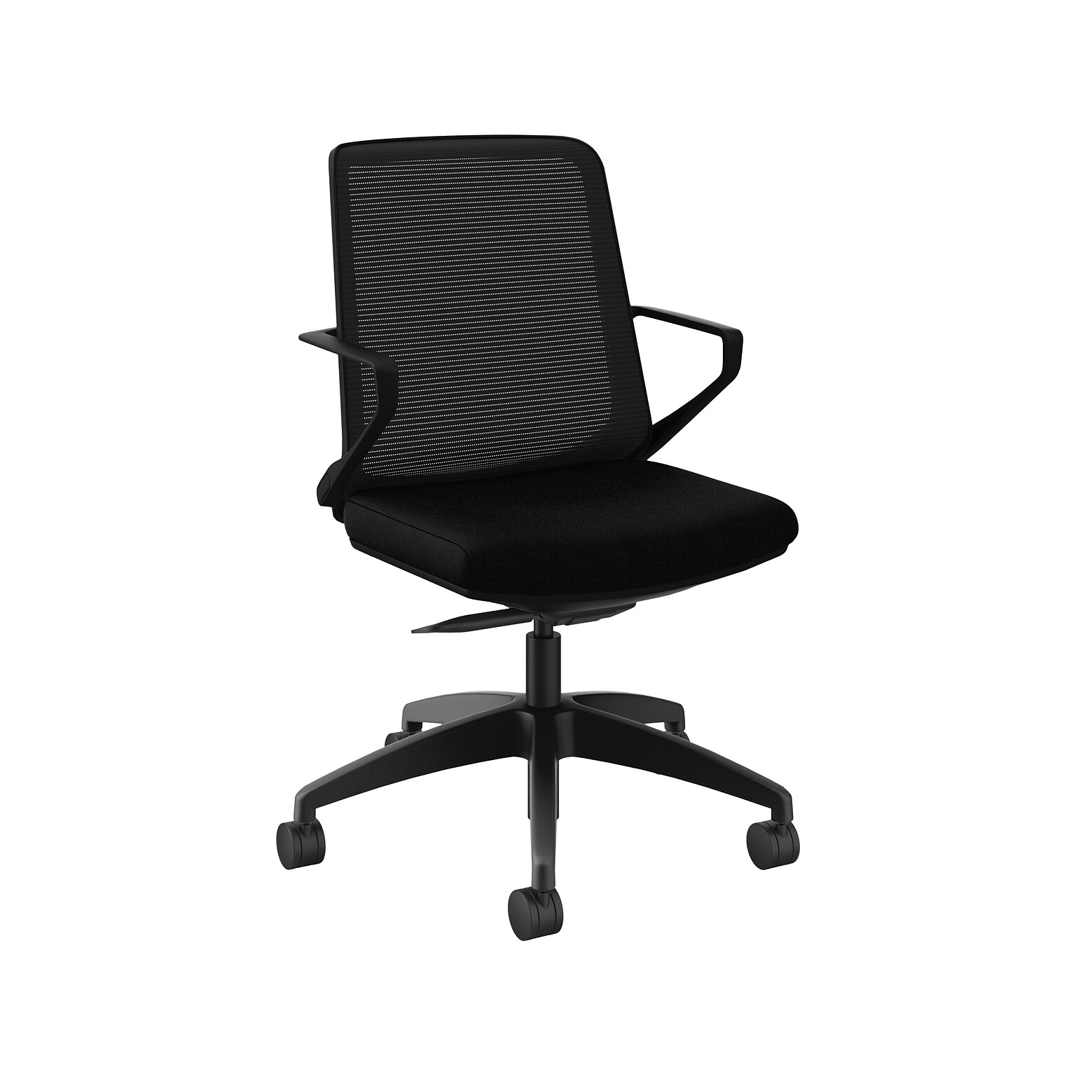 HON Cliq Polyester Swivel Task Chair, Black/Centurion Black (HONCLQIMCU10T)