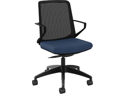 HON Cliq Polyester Swivel Task Chair, Black/Apex Navy (HONCLQIMAPX13T)