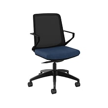 HON Cliq Polyester Swivel Task Chair, Black/Apex Navy (HONCLQIMAPX13T)