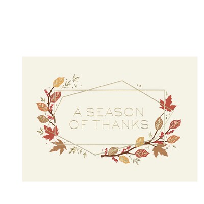Custom Geometric Thanksgiving Cards, with Envelopes, 7-7/8 x 5-5/8, 25 Cards per Set