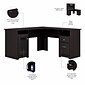 Bush Furniture Cabot L Shaped Desk w/ Hutch and Lateral File Cabinet, Espresso Oak (CAB005EPO)