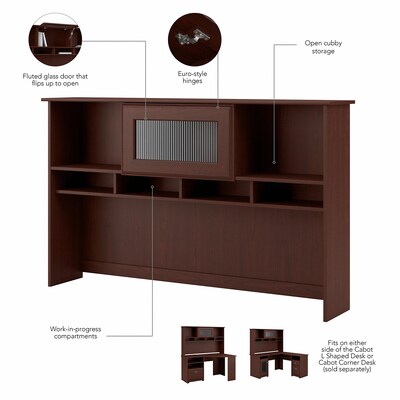 Bush Furniture 60"W Desktop Hutch, Cherry (WC31431)