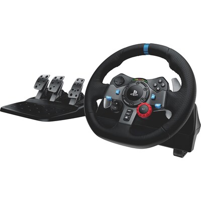Logitech G G29 Driving Force 941-000110 Gaming Steering Wheel for PS3 & PS4, Cable, Black