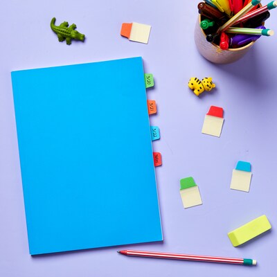Avery® Mini Ultra Tabs™, Primary (Red, Blue, Orange, Green), 1" x 1-1/2", Pack of 40 Repositionable, Two-Side Writable Tabs