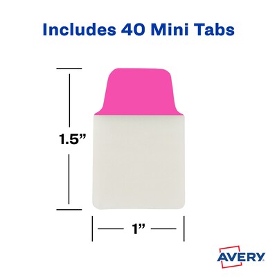 Avery Mini Ultra Tabs Index Tabs, 40-Tabs, 40/Pack (74759)