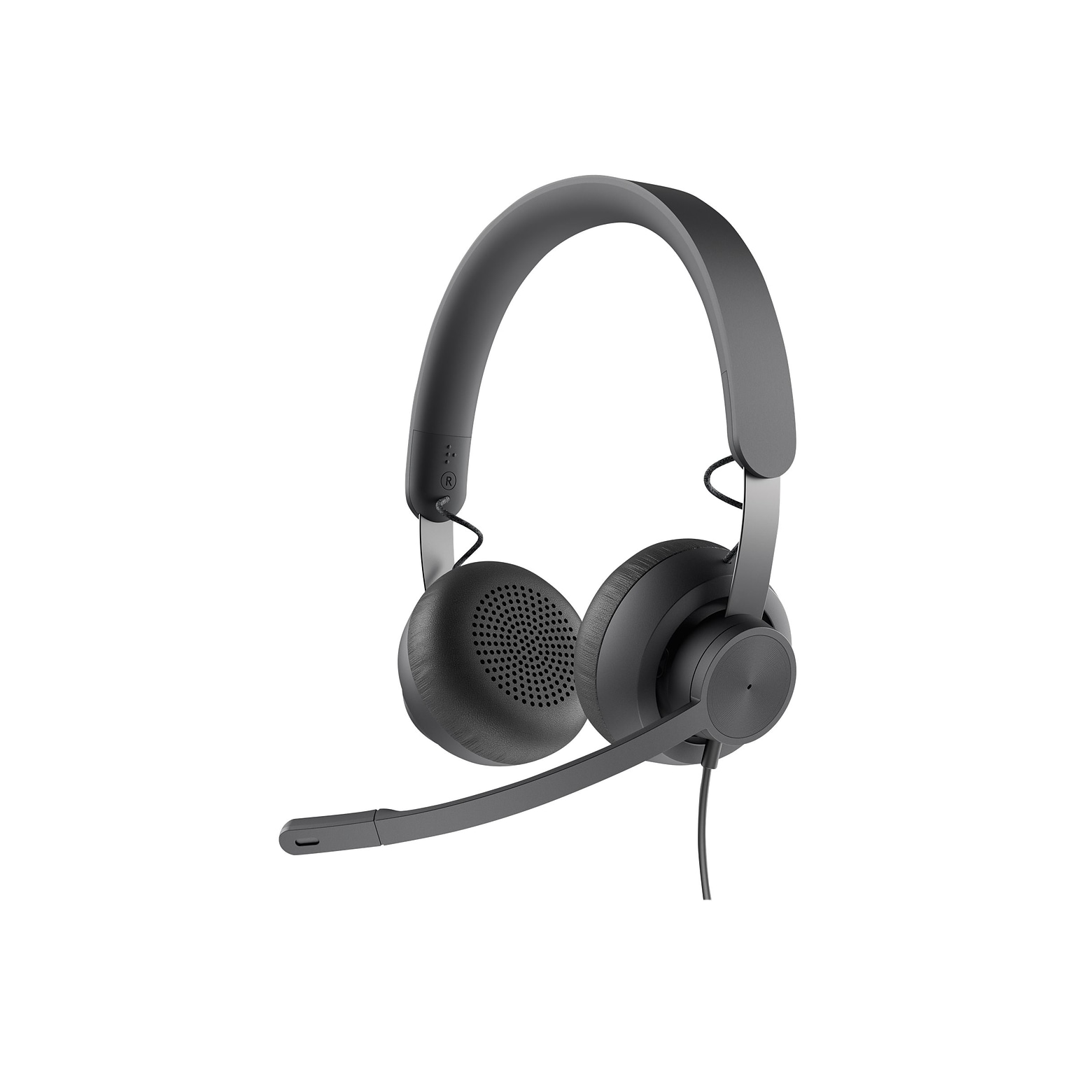 Logitech Zone 750 Wired Noise Canceling On-Ear Headphones, Black (981-001103)