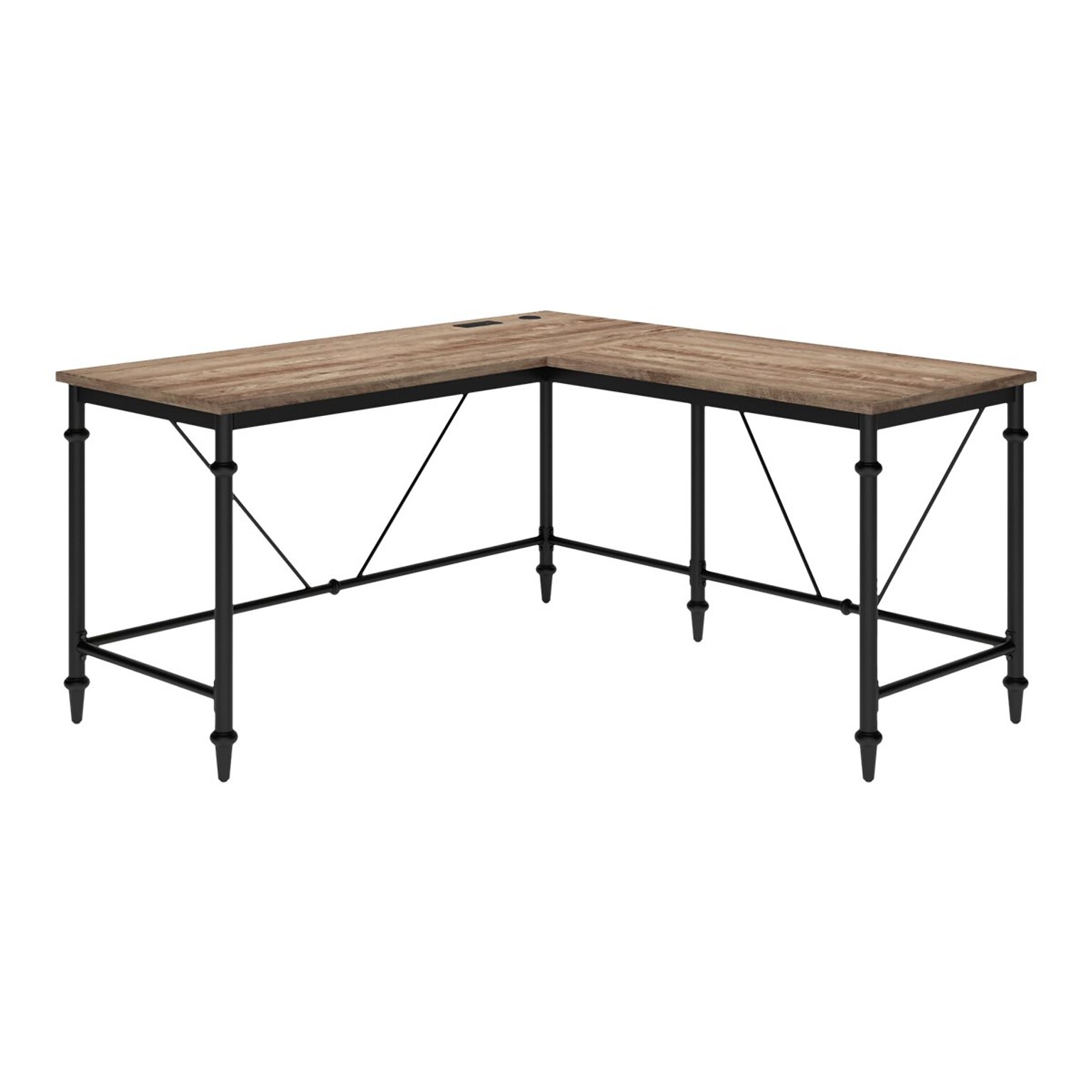 Thomasville Furniture Breslyn 60 L-Shaped Desk, Crosscut Hickory (SPLS-BRLD-TV)