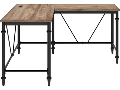 Thomasville Furniture Breslyn 60" L-Shaped Desk, Crosscut Hickory (SPLS-BRLD-TV)