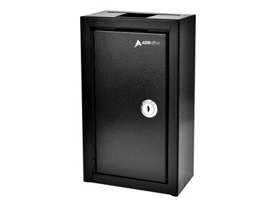 AdirOffice Large Key-Lock Drop Box Mailbox, Black (631-12-BLK)