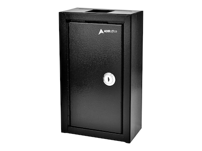 AdirOffice Large Key-Lock Drop Box Mailbox, Black (631-12-BLK)