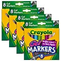 Crayola Gel Washable Marker, Broad Tip, Assorted, 8/Box, 4 Boxes/Bundle (BIN588163)
