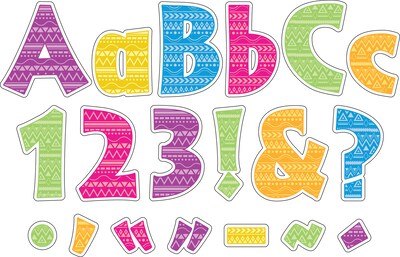 Barker Creek Kai Ola  4" Letters and Numbers, Multicolored, 510/Pack (BC3647)