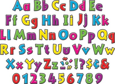Barker Creek Neon  2 Letters and Numbers, Multicolored, 1352/Pack (BC3651)