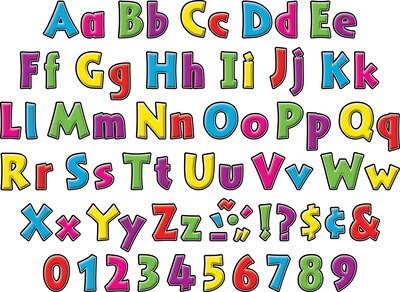 Barker Creek 2" Letter Pop-Out 2-Pack, Neon, 1352 Characters/Set (BC3651)