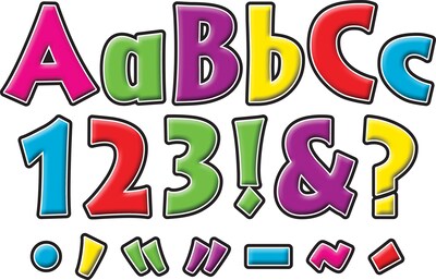 Barker Creek Neon  2" Letters and Numbers, Multicolored, 1352/Pack (BC3651)