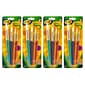 Crayola Big Paintbrush Set, Round, 4/Pack, 4 Packs/Bundle (BIN053521)