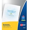 Avery Economy Sheet Protectors, Lightweight, 8-1/2 x 11, Semi-Clear, 100/Box (74101)