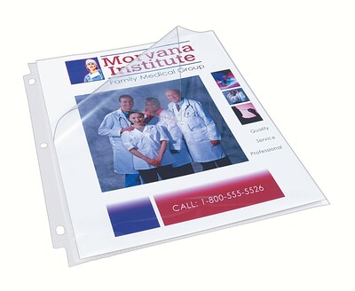 Avery Quick Load Non-Glare Heavyweight Sheet Protectors, 8.5" x 11", Clear, 50/Box(73803)