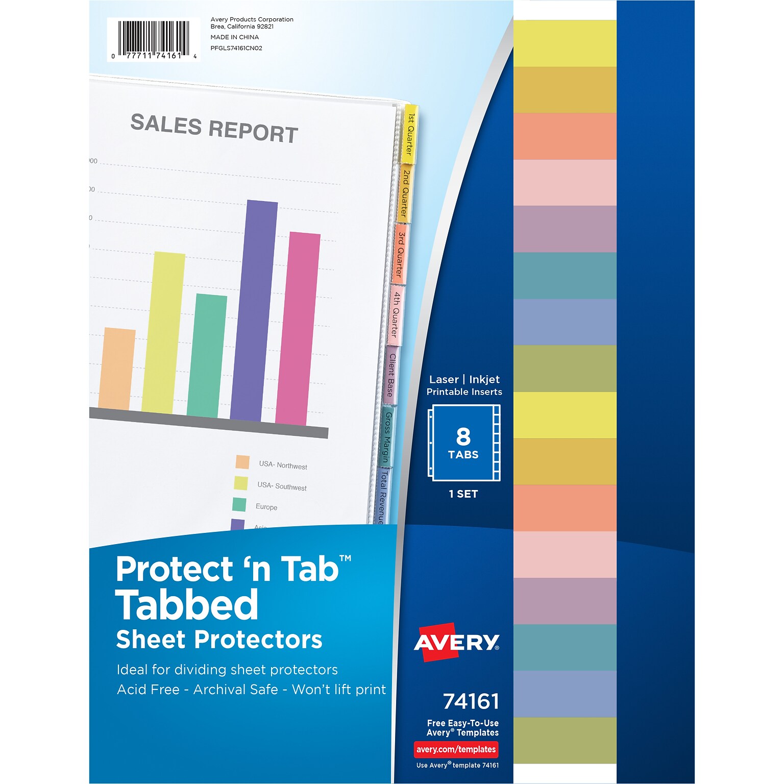 Avery Protect n Tab Heavyweight Sheet Protectors, 8-1/2 x 11, Clear, 1/Set (74161)