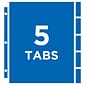 Avery Protect 'n Tab 5 Tabs, 8-1/2" x 11", Clear, 1/Set (74160)