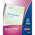 Avery Medium Weight Sheet Protectors, 8-1/2 x 11, Semi-Clear, 100/Box (75536)
