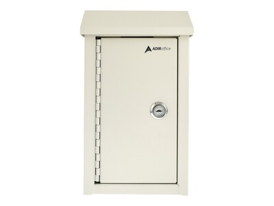 AdirOffice Large Key-Lock Drop Box Mailbox, White (631-11-WHI)