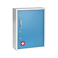 AdirMed Steel Medical Cabinet with Dual Key Lock, 1.16 cu. ft. (999-06-BLU)