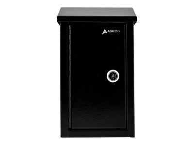 AdirOffice Large Key-Lock Drop Box Mailbox, Black (631-11-BLK)