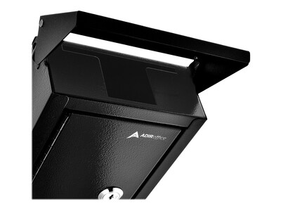 AdirOffice Large Key-Lock Drop Box Mailbox, Black (631-11-BLK)