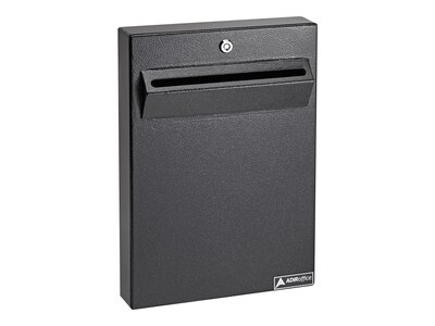 AdirOffice Steel Drop Box with Key Lock, 0.24 cu. ft. (631-14-BLK)