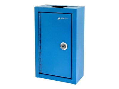 AdirOffice Large Key-Lock Drop Box Mailbox, Blue (631-12-BLU)