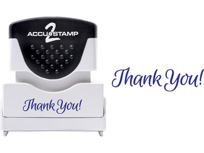 Accu-Stamp 2 Pre-Inked Stamp, Thank You!, Blue Ink (035630)