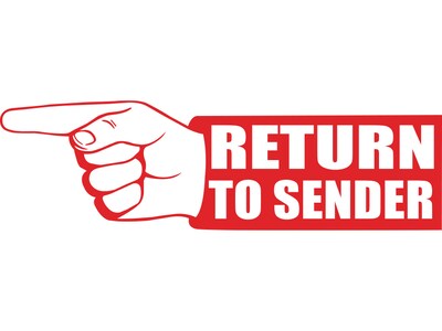 Accu-Stamp 2 Pre-Inked Stamp, "Return to Sender", Red Ink (035631)