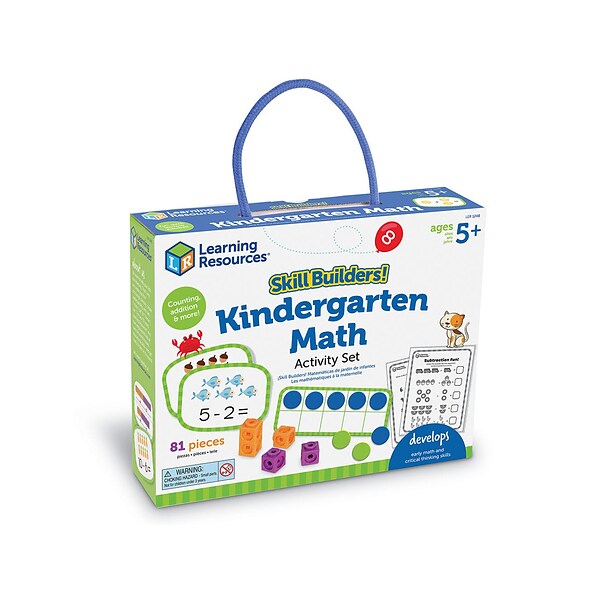 Learning Resources Skill Builders! Kindergarten Math, Multicolor (LER1248)