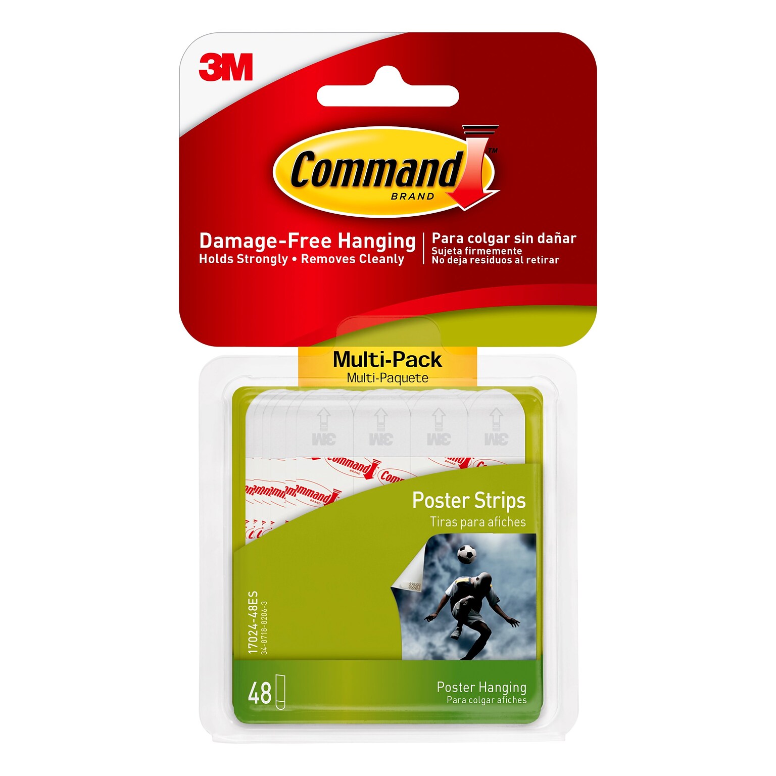 Command Small Poster Strips Multi-Pack, White, 48 Strips/Pack (17024-48ES)