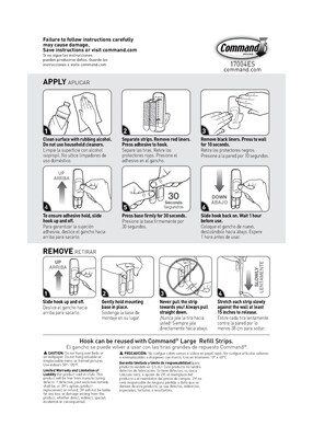 Command Jumbo Hook, White, 1 Hook, 2 Strips/Pack (17004-RR)