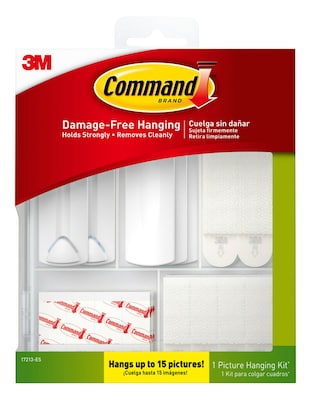 Command Picture Hanging Assortment Kit, White/Clear, 50/Pack (17213-ES)