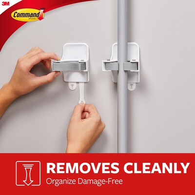 Command Large Broom Gripper, 4 lb., White, 2/Pack (17007-HW2ES)