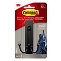 Command Large Double Hook, Matte Black, 1 Hook, 1 Strip/Pack (17036MB-ES)