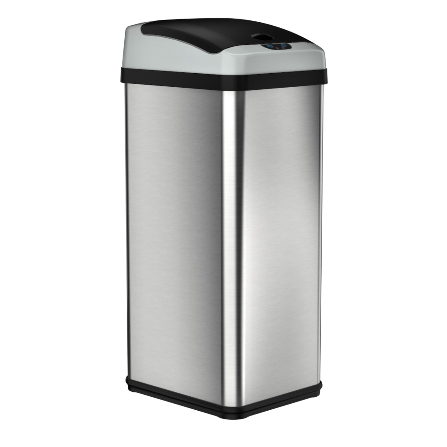 halo Stainless Steel Rectangular Extra-Wide Sensor Trash Can with AbsorbX Odor Control System, 13 Gal., Silver (SC13RX)