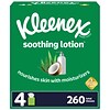 Kleenex Lotion Facial Tissue, 2-Ply, 75 Sheets/Box, 4 Boxes/Pack (25834)